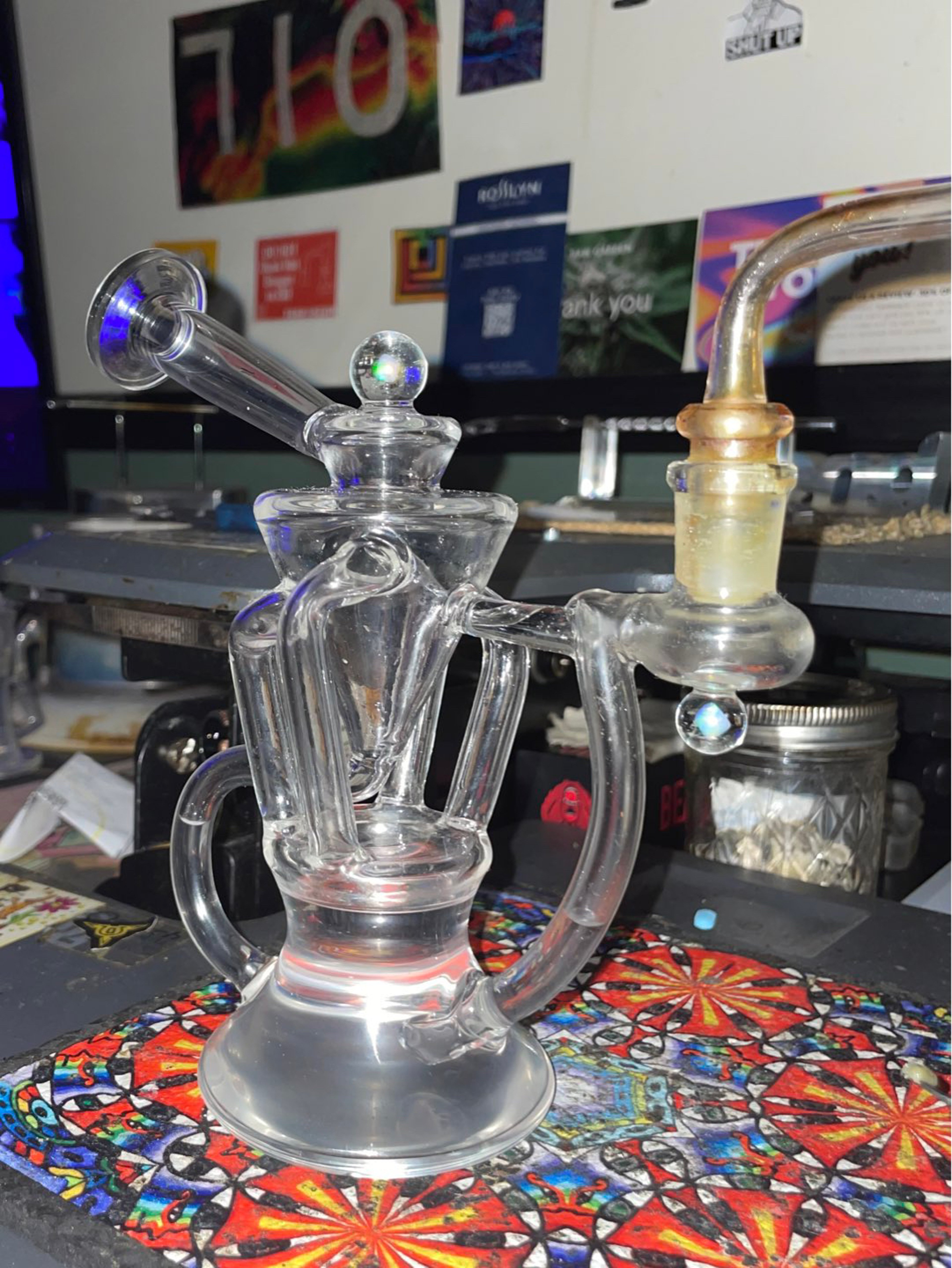 Preview pic of Biao T, Clear Quad Uptake recycler, 2x opal accents.