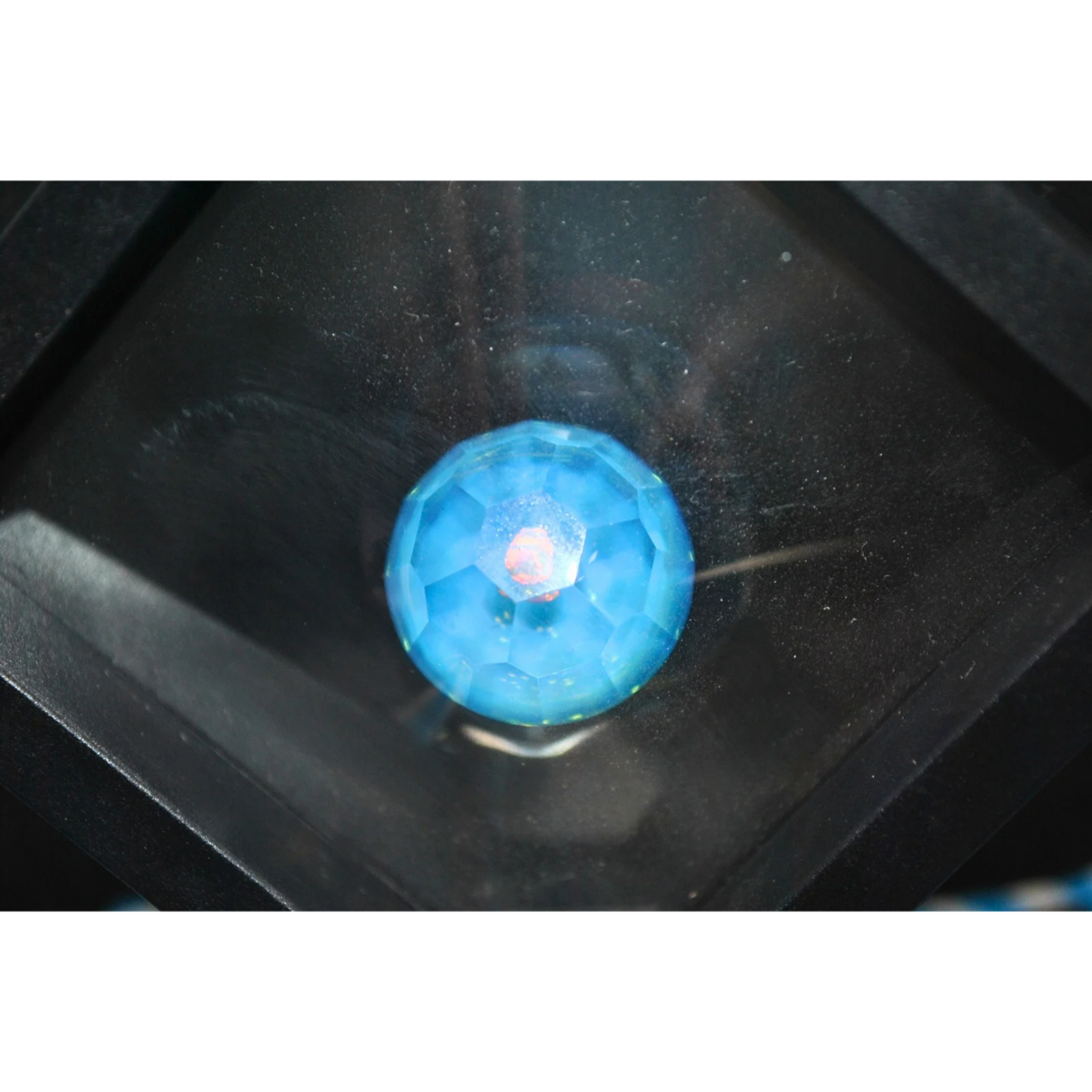 Faceted Top Marble with Opal image 0