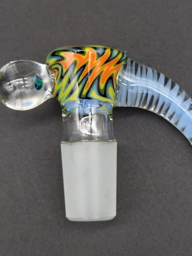 Preview pic of 2K GLASS 18MM SCREENED 4 HOLE SLIDES W/ BLACK OPAL