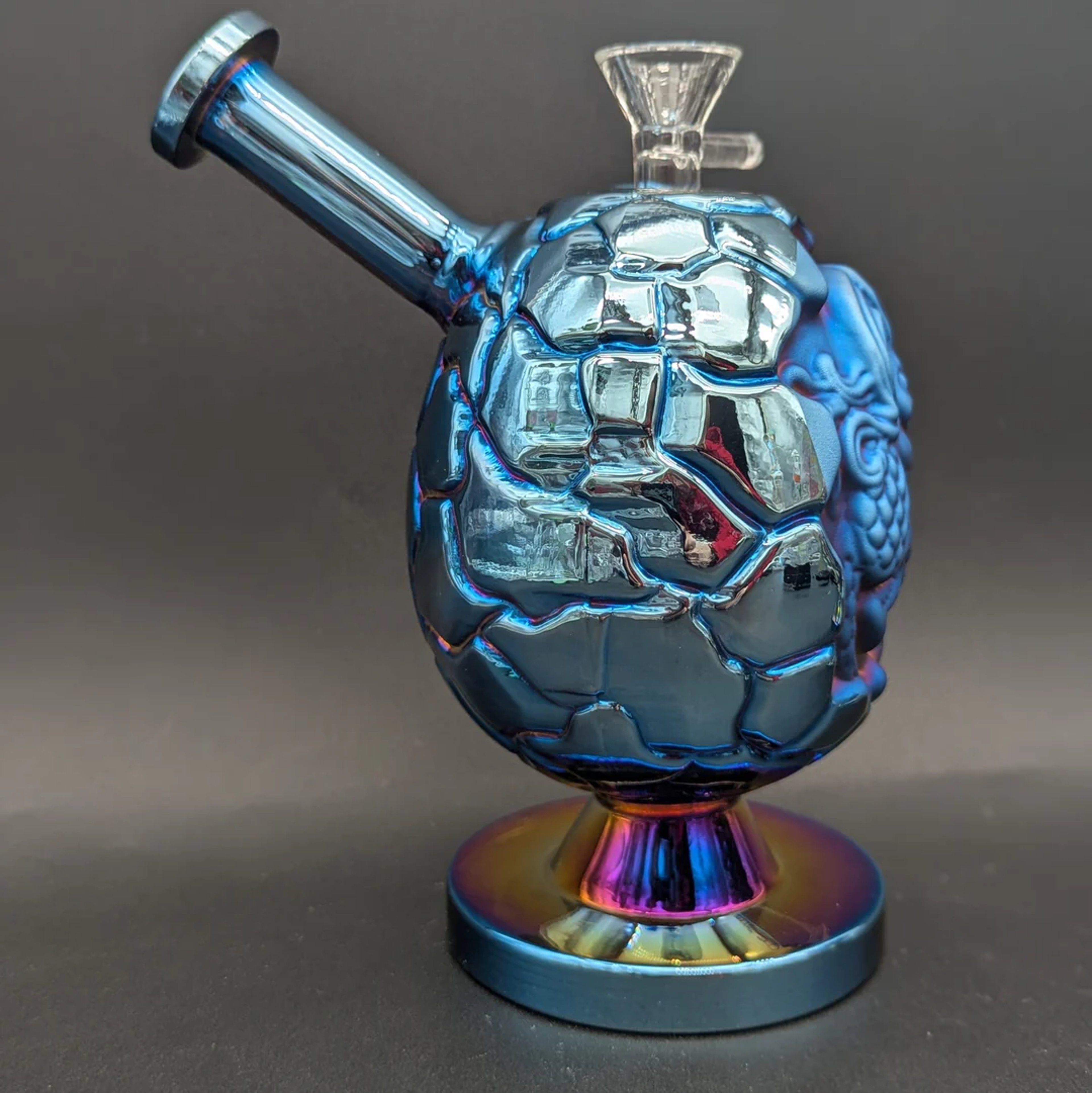 IRIDESCENT DRAGON EGG BUBBLER 6" image 0