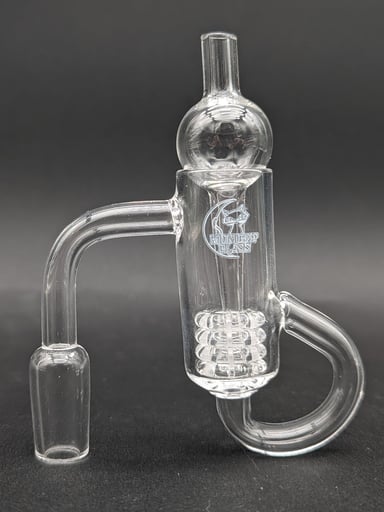 Preview pic of MIDNIGHT QUARTZ DIAMOND KNOT LOOP BANGER 14MM