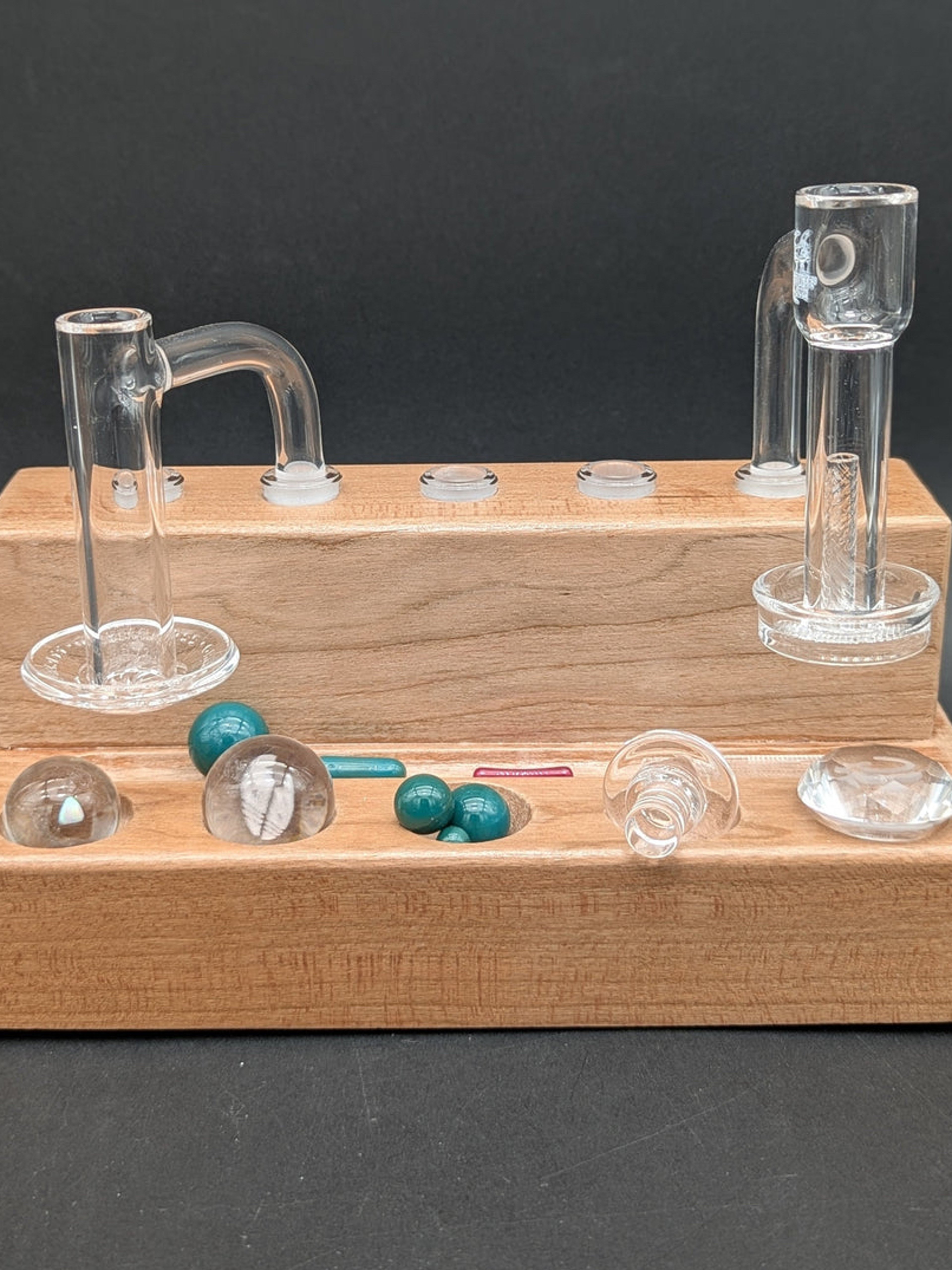 Preview pic of MIDNIGHT GLASS - 10MM WOODEN DAB STATIONS