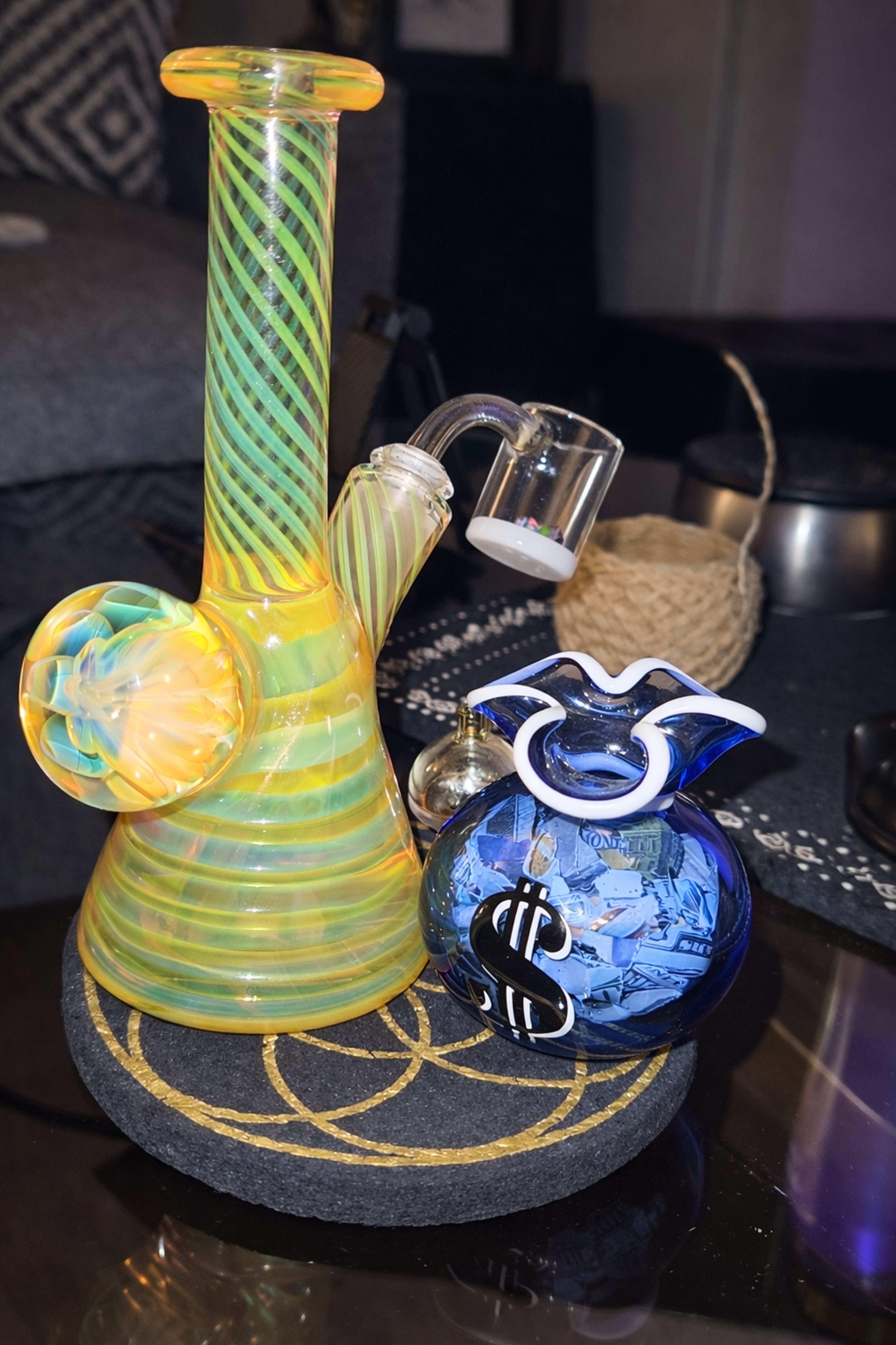 W.C. Stearns Fumed OG Beaker Rig $400 | *price drop* image 0