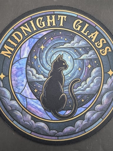 Preview pic of MIDNIGHT GLASS "COSMIC SWIRL" DAB MAT