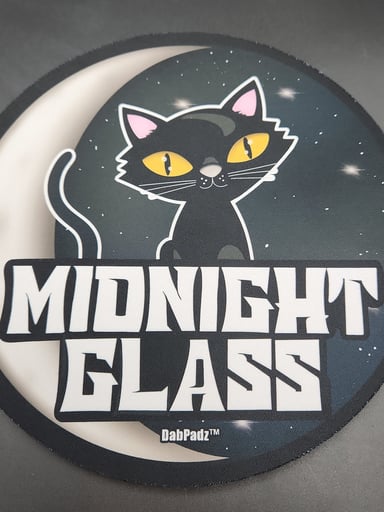 Preview pic of MIDNIGHT GLASS ROUND 8" DAB MAT