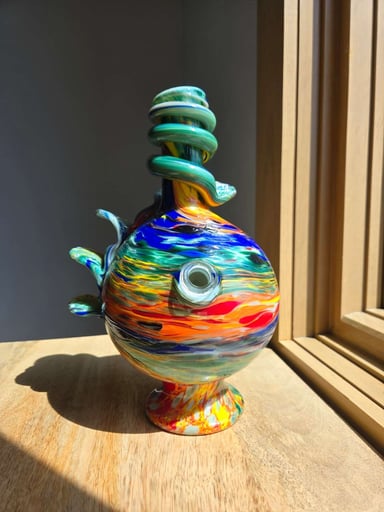 Preview pic of Special K 10 Inch Rainbow Bubble Bomg With Cookie Foot