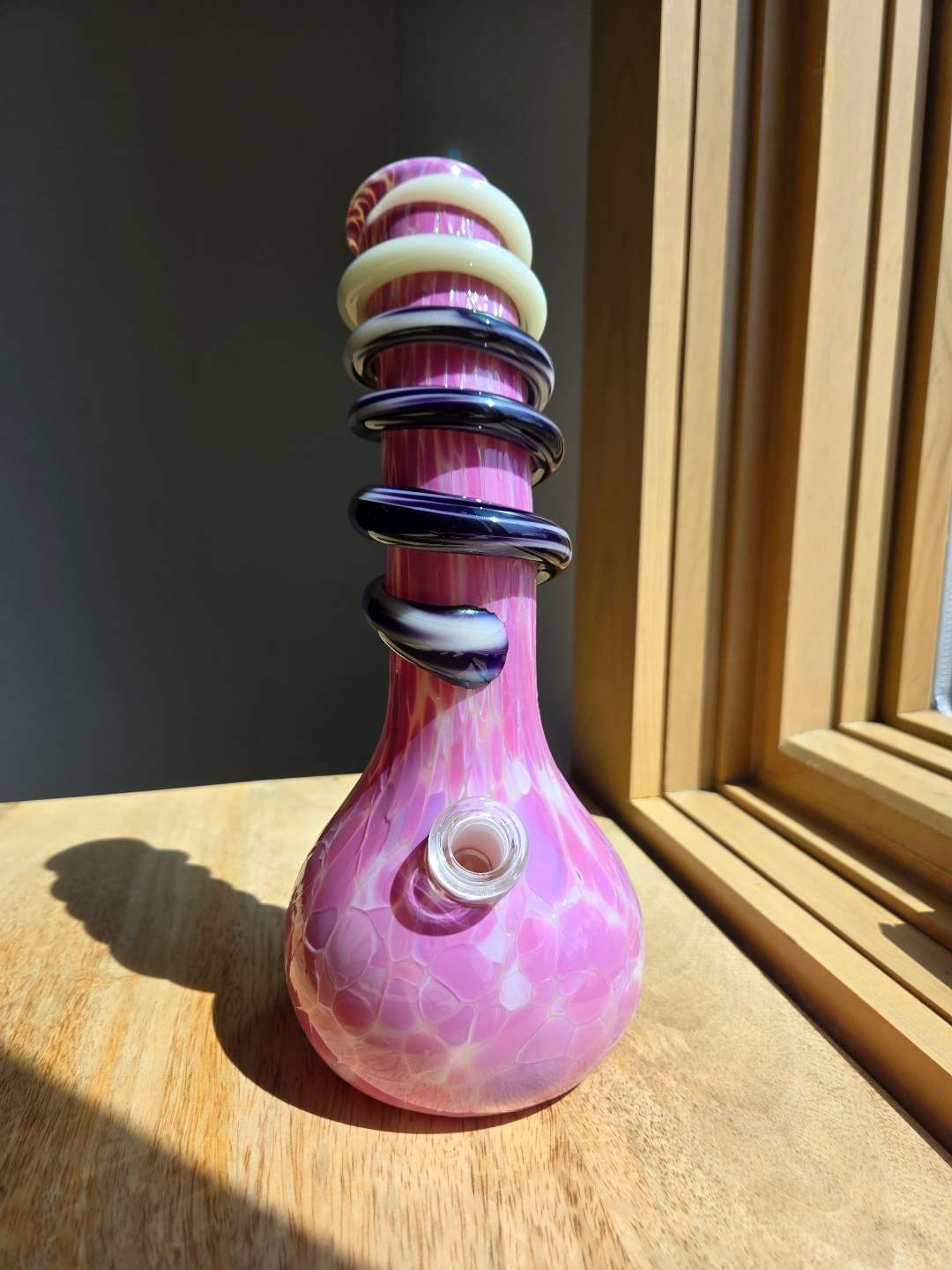Special K 10 Inch Pink Wrapped Bubble Bong image 0