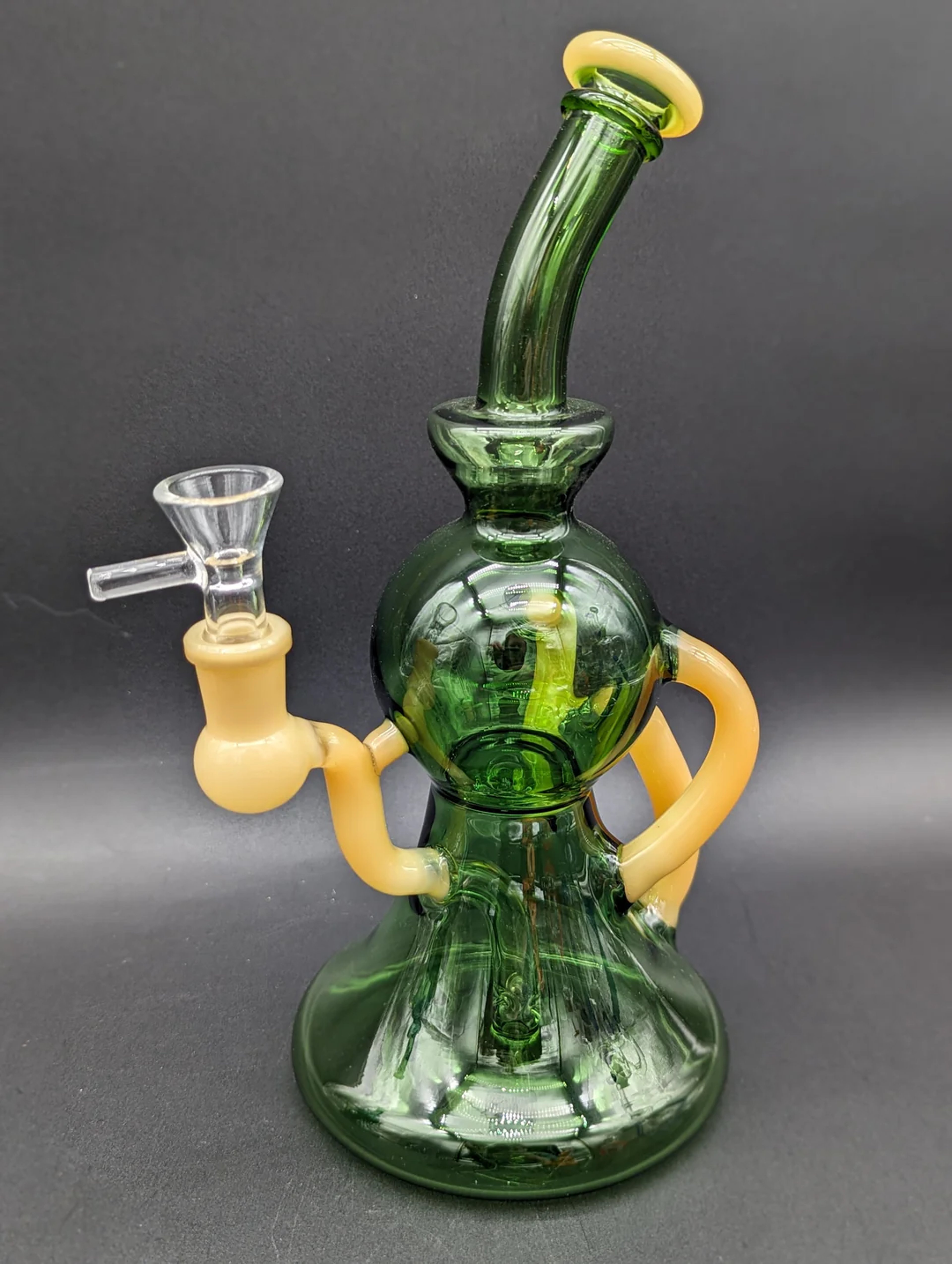 Preview pic of 10" SPHERE RECYCLER BONG W/ COLOR