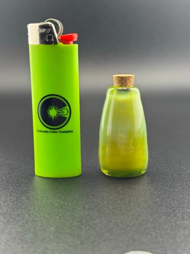 Preview pic of Bright green opal mini seed jar