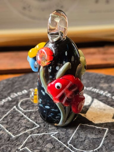 Preview pic of Ocean and Fish Pendant by Empire Glassworks