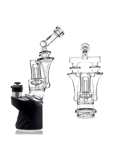 Preview pic of Dual Wheel Recycler Glass Attachment for Puffco Peak OG & Pro