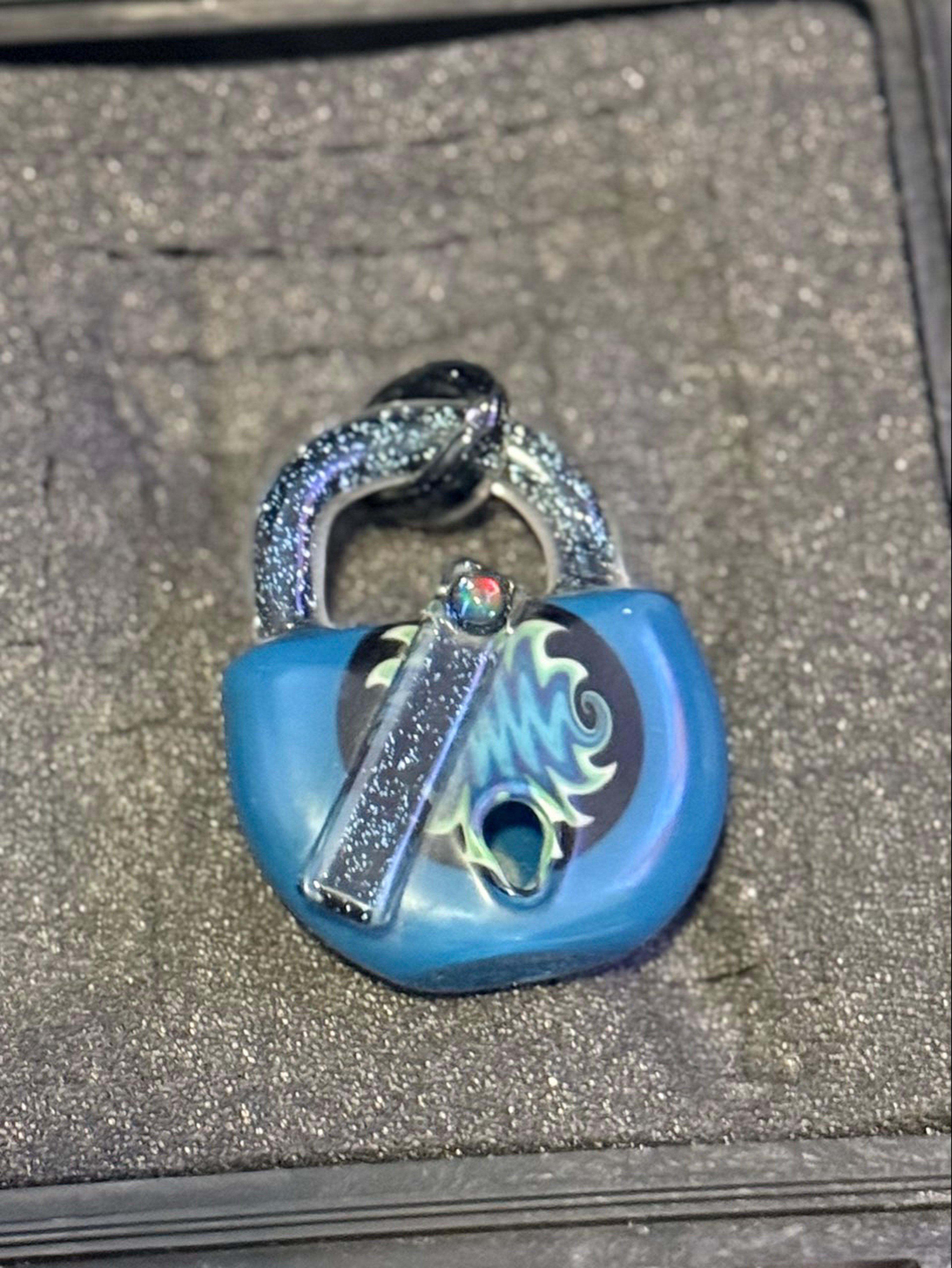 Preview pic of Etai Rahmil x Blueberry Dichro Lock Pendant