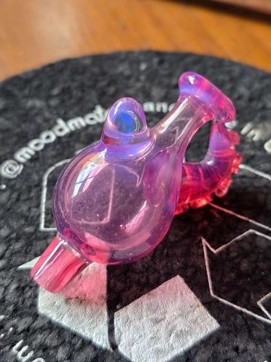 Preview pic of Wildfire Glass Telemagenta Tentacle Bubble Cap with Opal