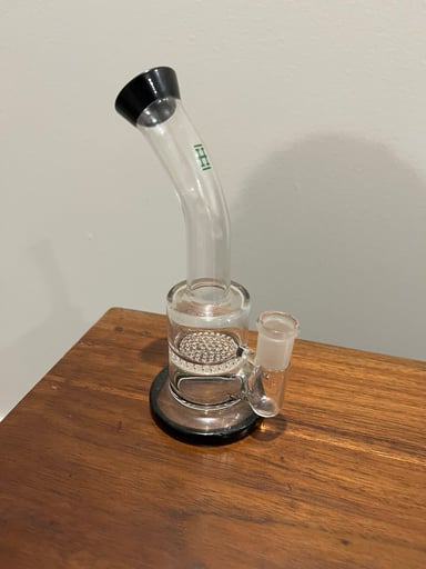 Preview pic of HEMPER HONEYCOMB DISC PERC RIG 6" PORTABLE W/ 14MM MALE BOWL