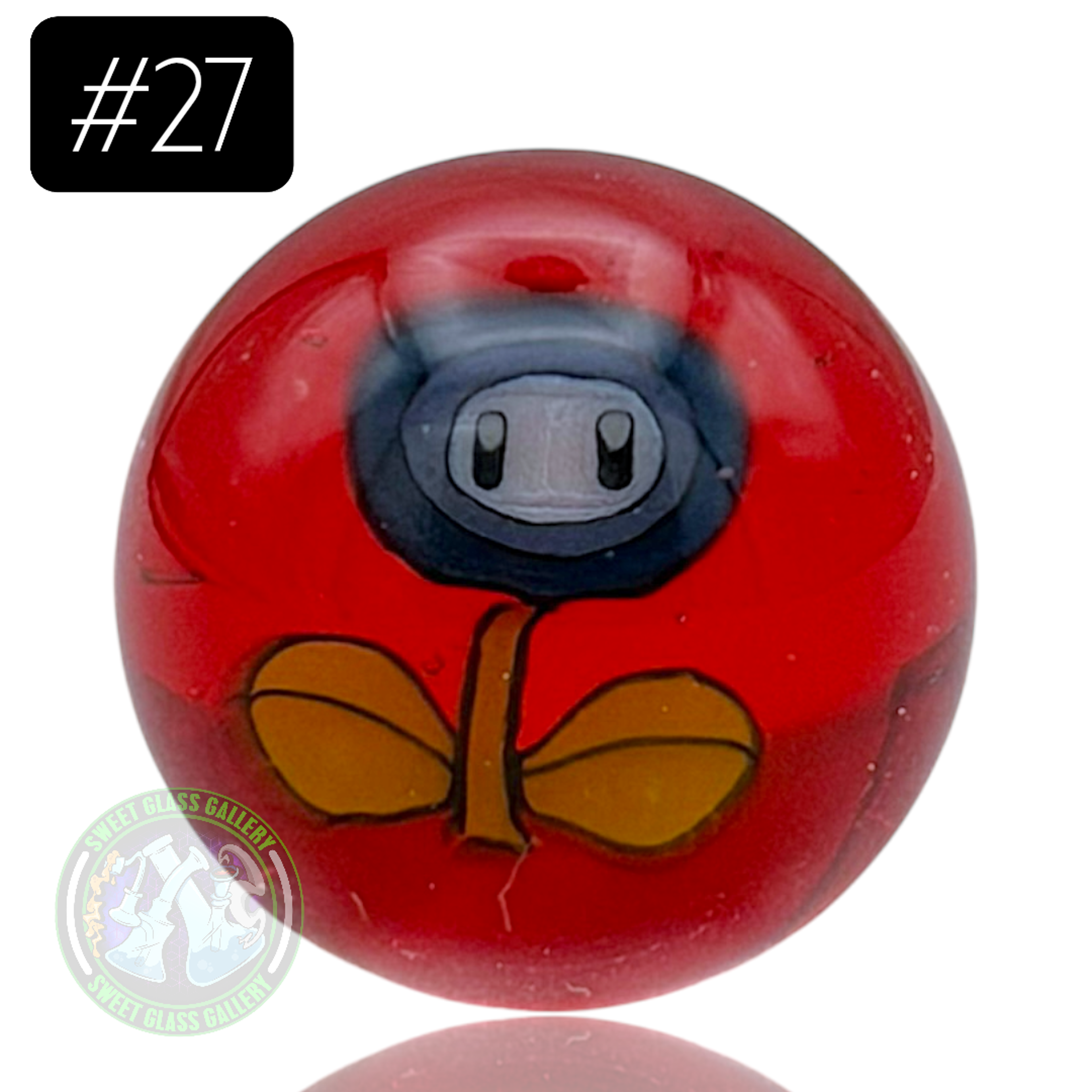 Keys Glass - Marble #27 (Mario - Ice Flower) image 0