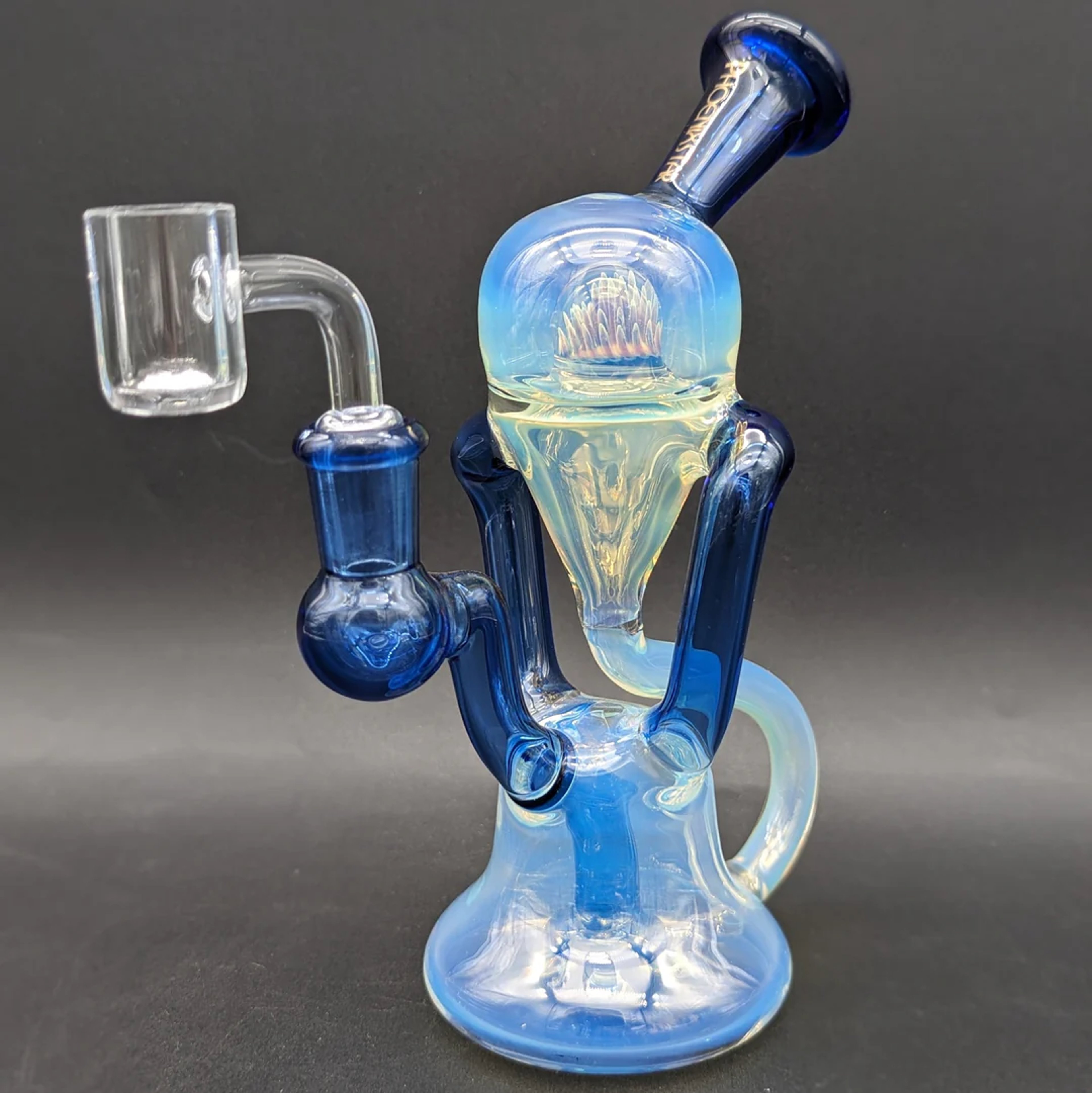 PHOENIX FUMED 7" MARBLE RECYCLER DAB RIG image 0