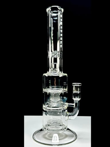 Preview pic of LIMITLESS GLASS DOUBLE SHOWERHEAD FLOWER TUBE