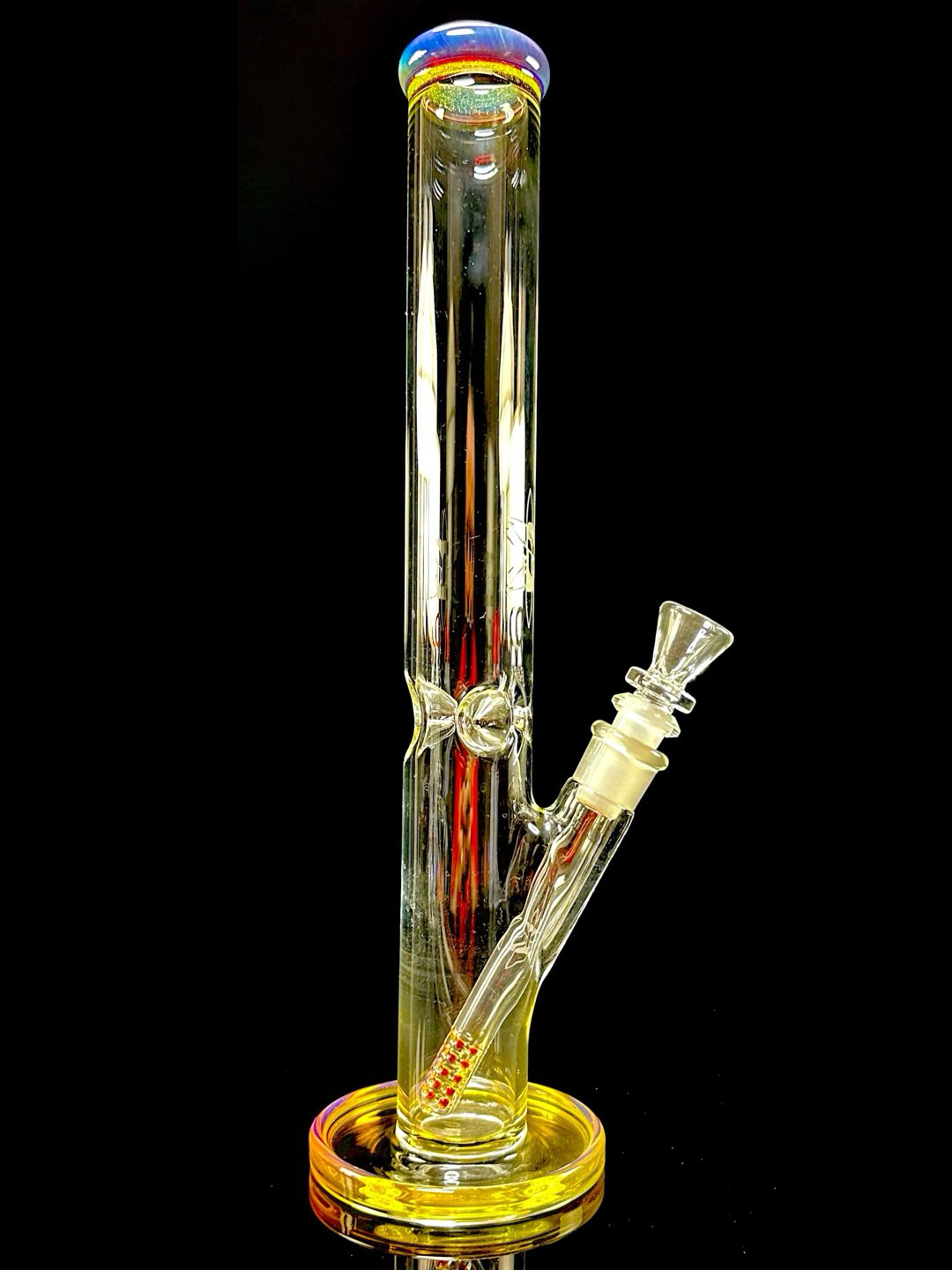 Preview pic of ILL Glass 14.5" Amber Purple Tube x NS Yellow