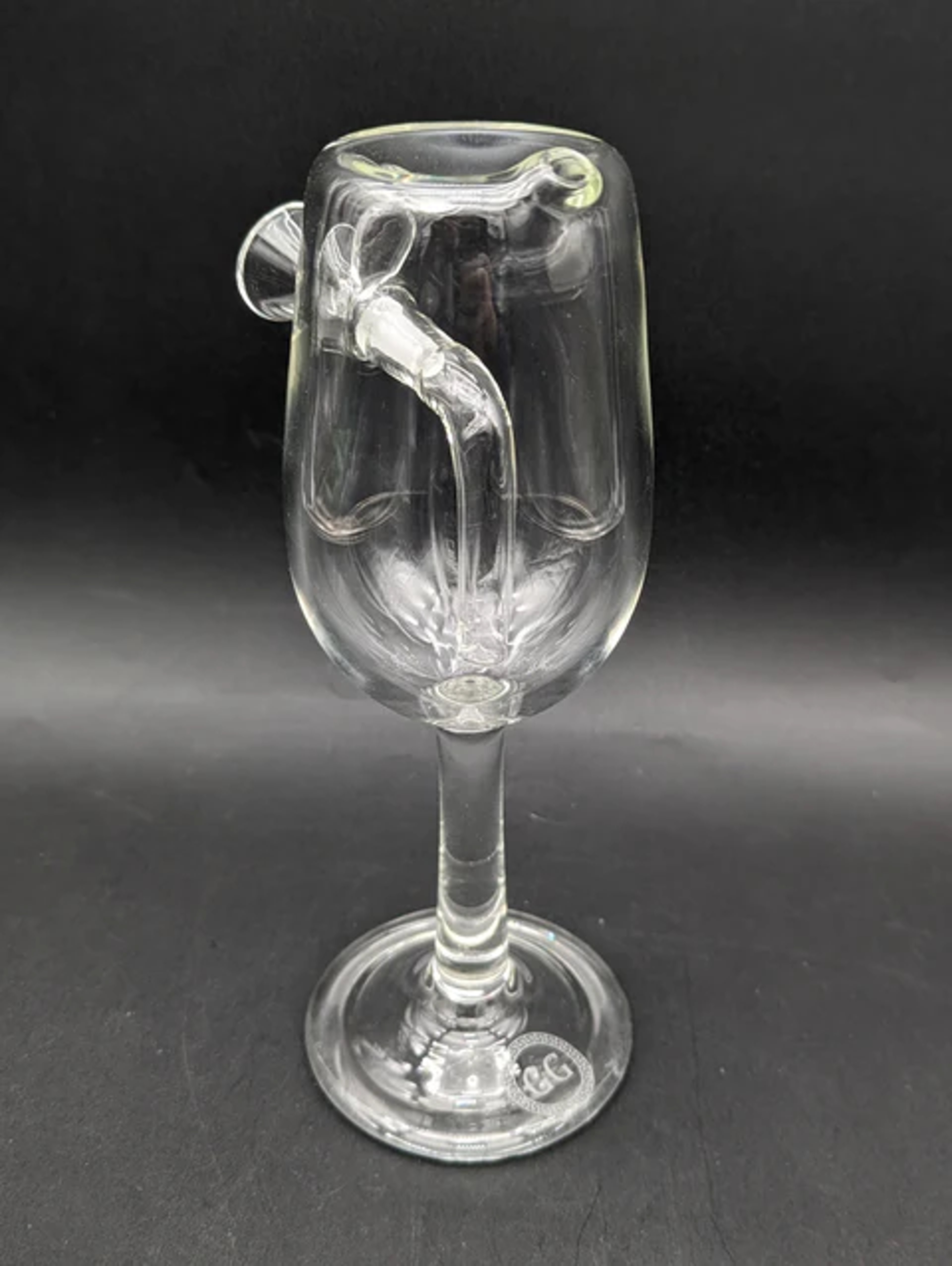 Preview pic of Greek Glass Wine Glass Bubbler