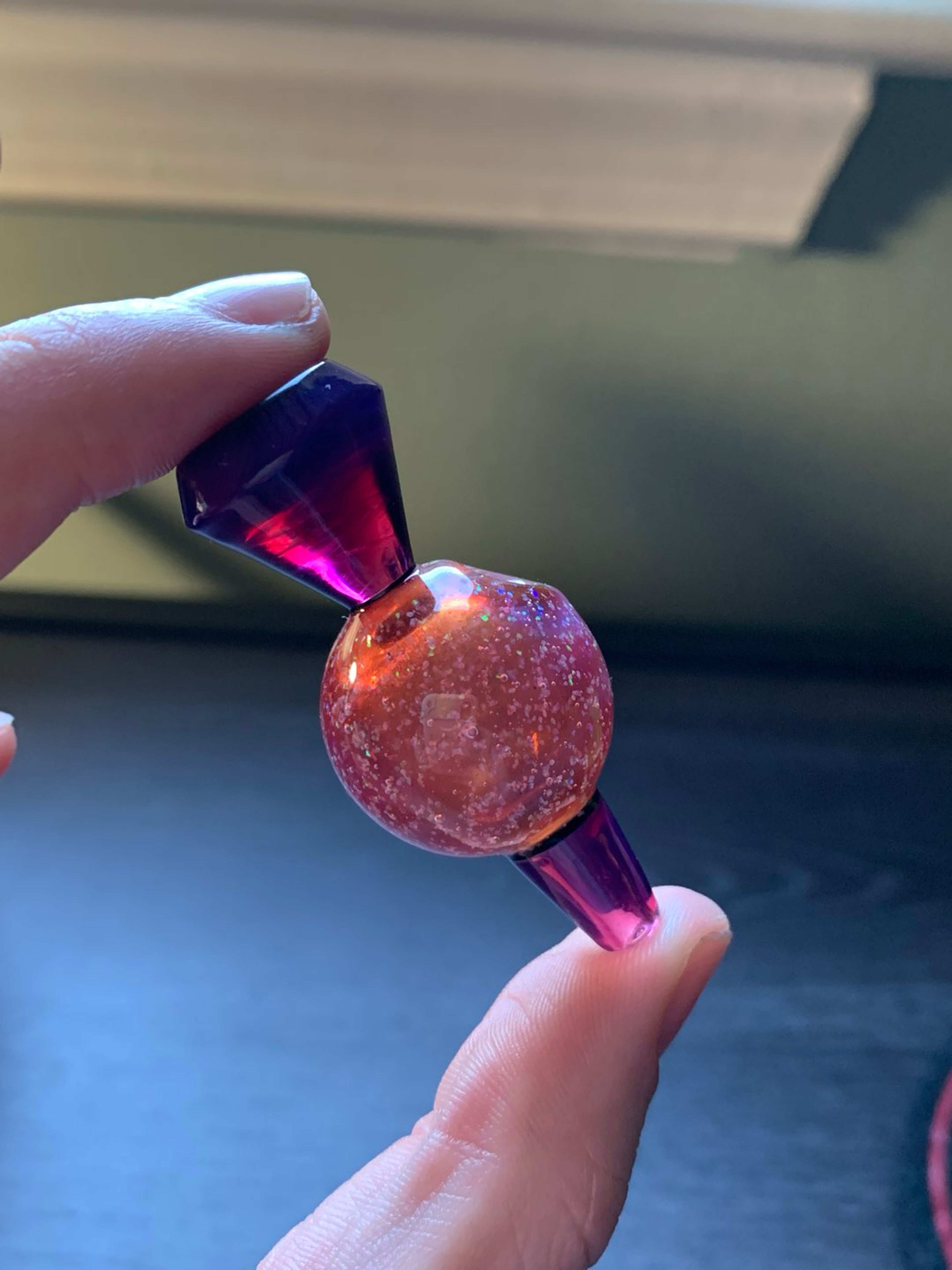 Preview pic of Asa Glass - Royal jelly + Pink crushed opal