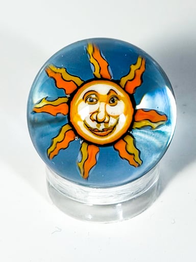Preview pic of ‘Mr. Blue Sun’ 1in Marble Collaboration