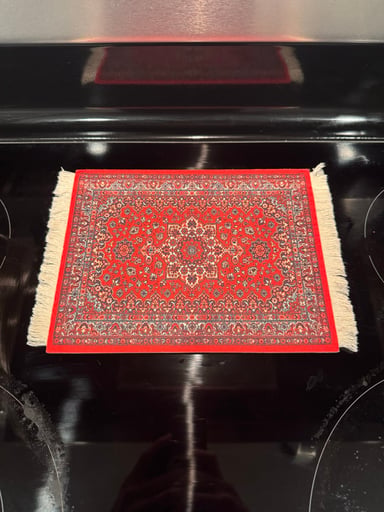 Preview pic of Red Persian Rug Dab Mat