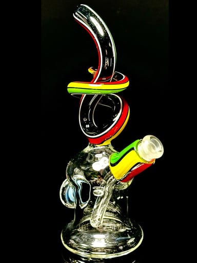 Preview pic of Cambria Glass Rasta Swirl Rig