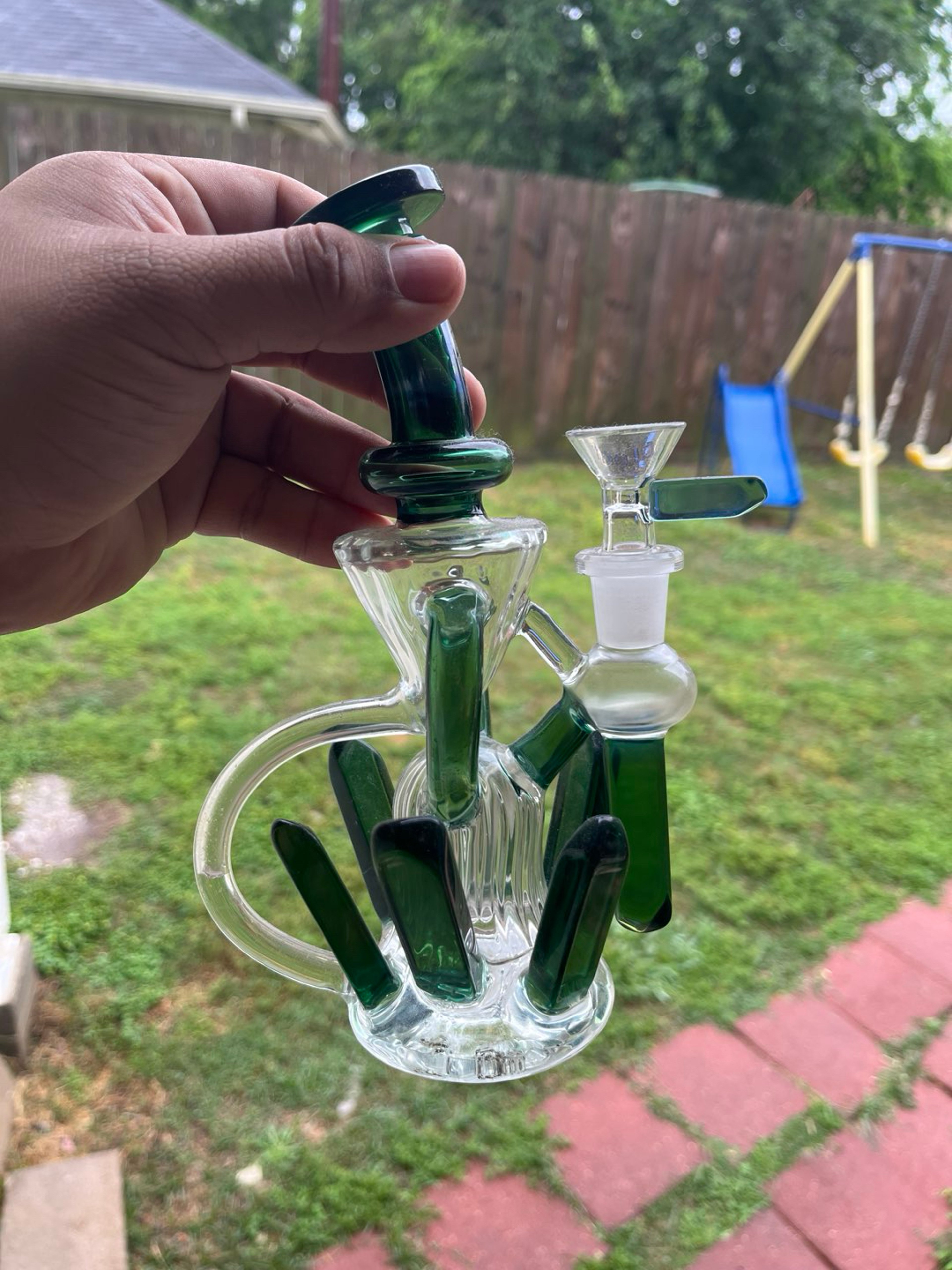 Green Rhinestone bong image 0