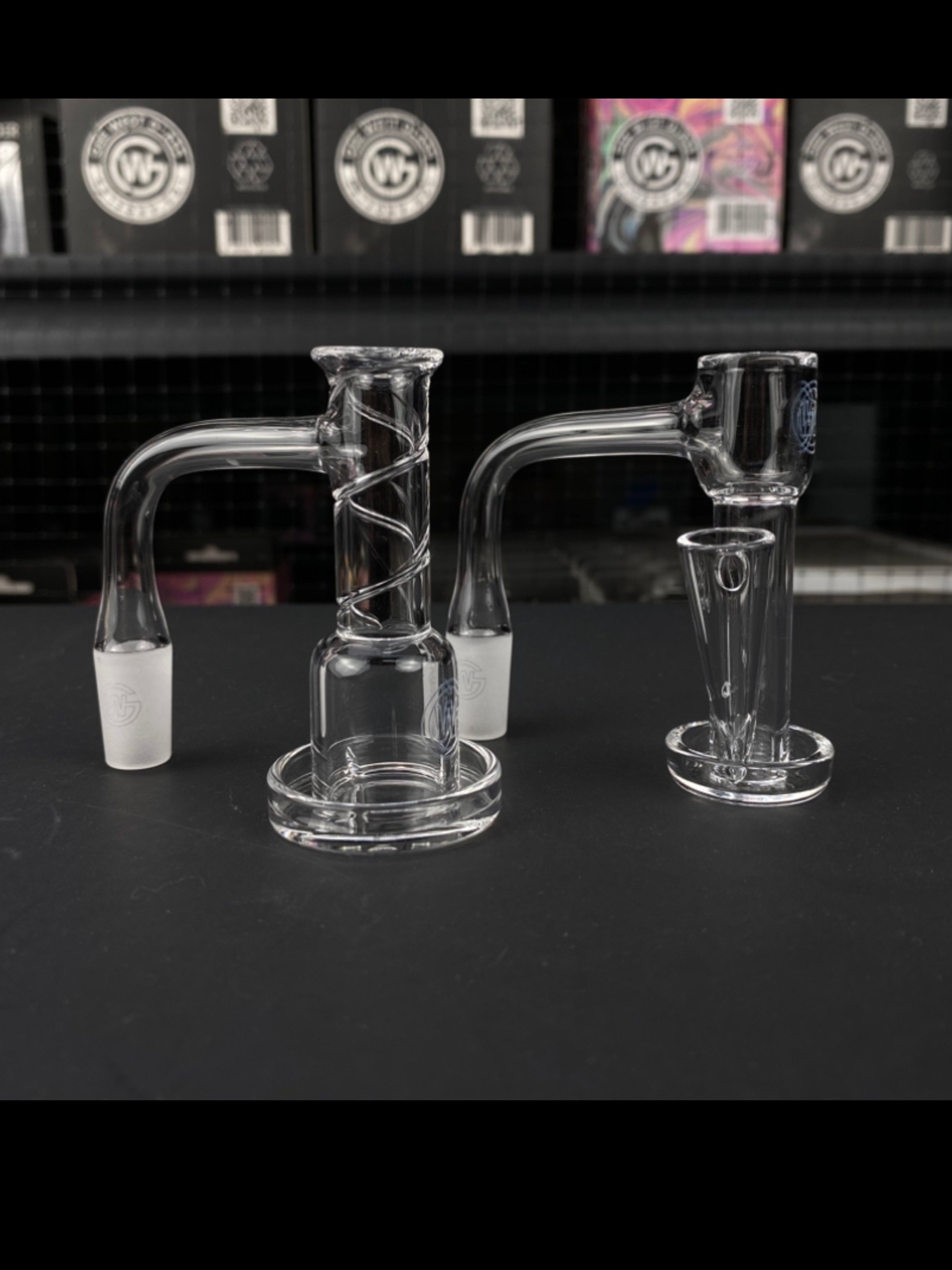 2nd Quality 14/90 Gee West Terp Spiral + Terp Slide Quartz Banger - 2pc image 0