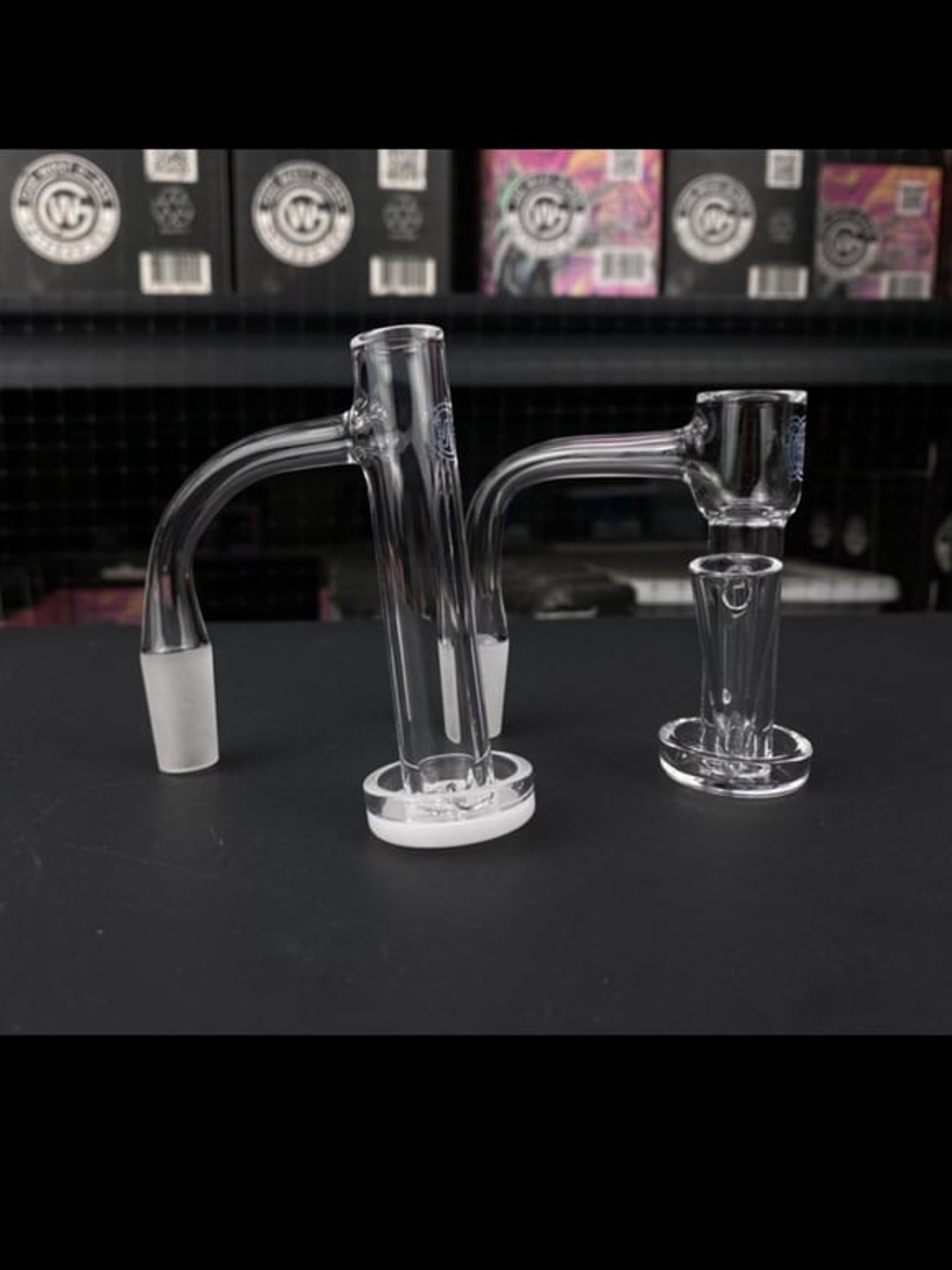 2nd Quality 14/90 Gee West Opaque Control Tower + Terp Slide Quartz Banger - 2pc image 0