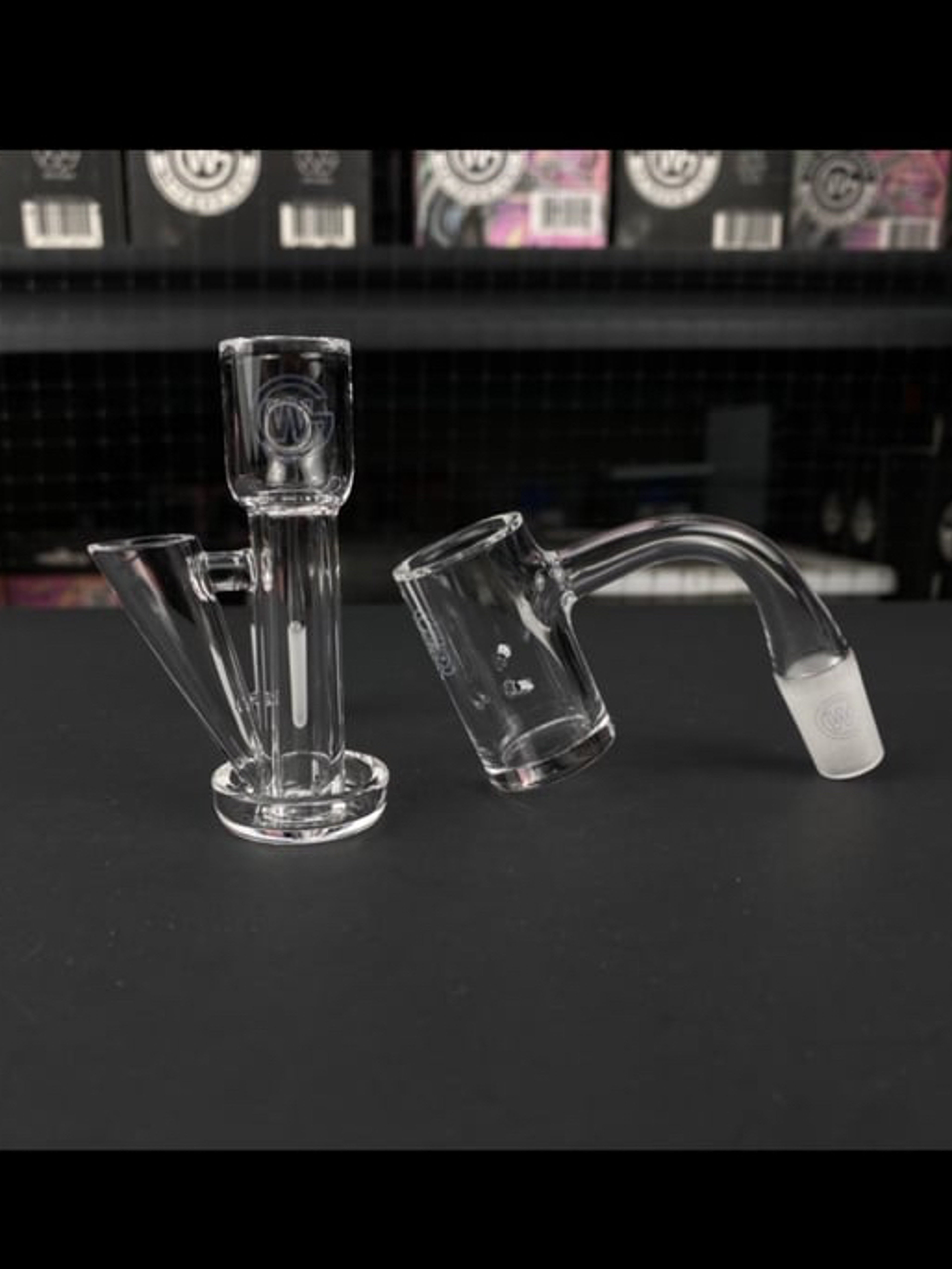 2nd Quality 14/90 Gee West Terp Slide + Auto Spinner Quartz Banger - 2pc image 0