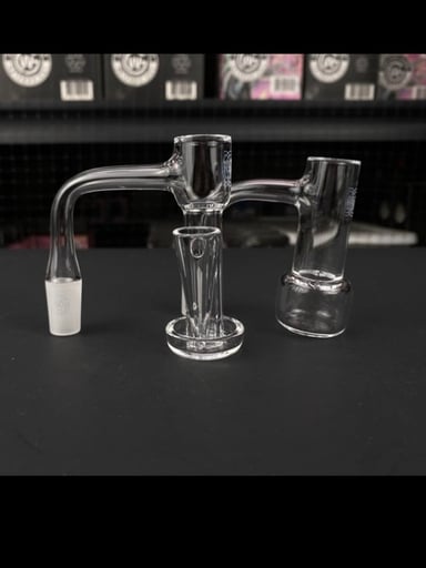 Preview pic of 2nd Quality 14/90 Gee West Sherman + Terp Slide Quartz Banger - 2pc