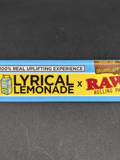 Preview pic of ($2) RAW X LYRICAL LEMONADE ORGANIC HEMP ROLLING PAPERS | KING SIZE WIDE