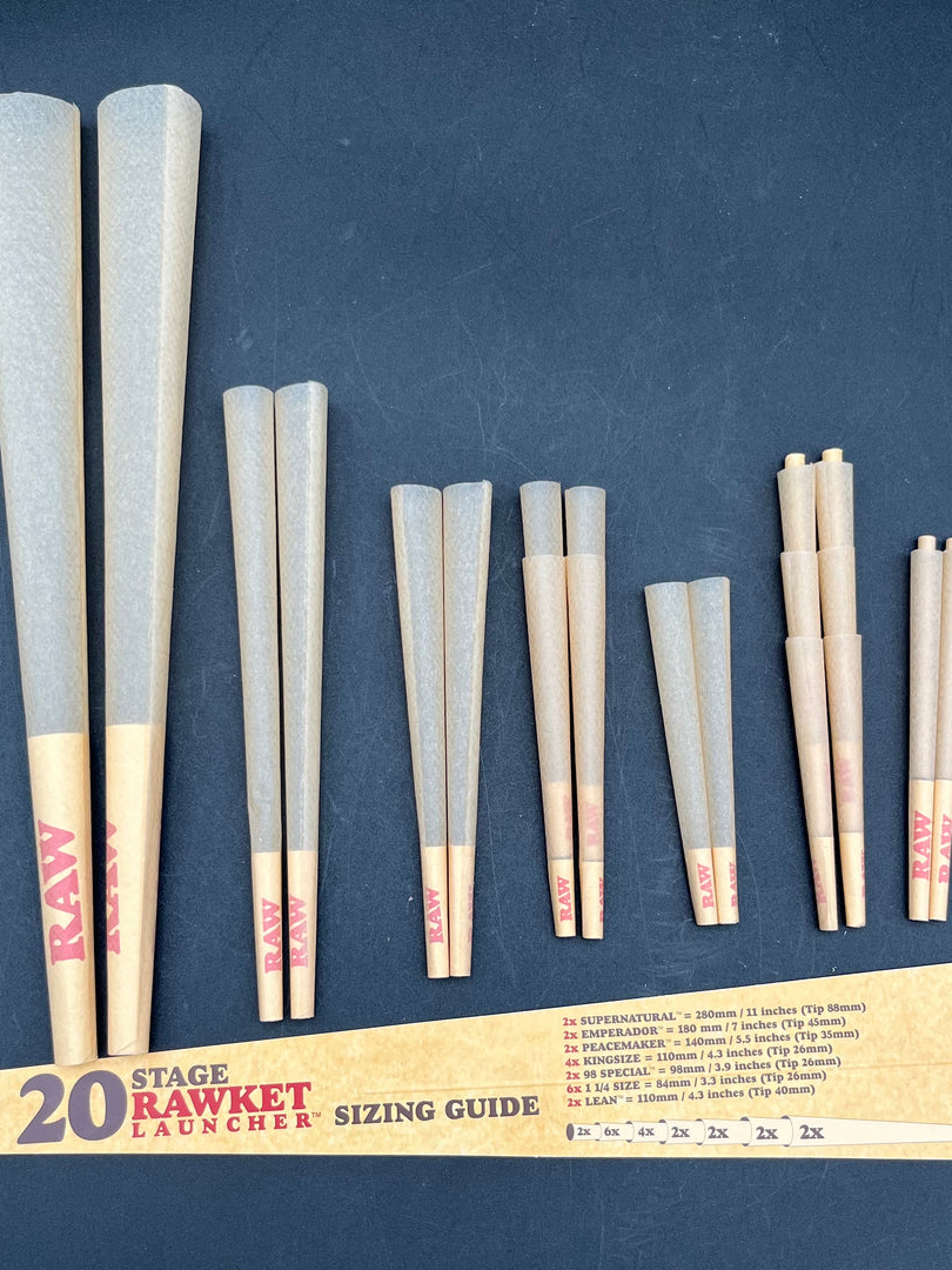 RAW CLASSIC 20 STAGE RAWKET LAUNCHER - VARIOUS PRE-ROLLED CONES image 0