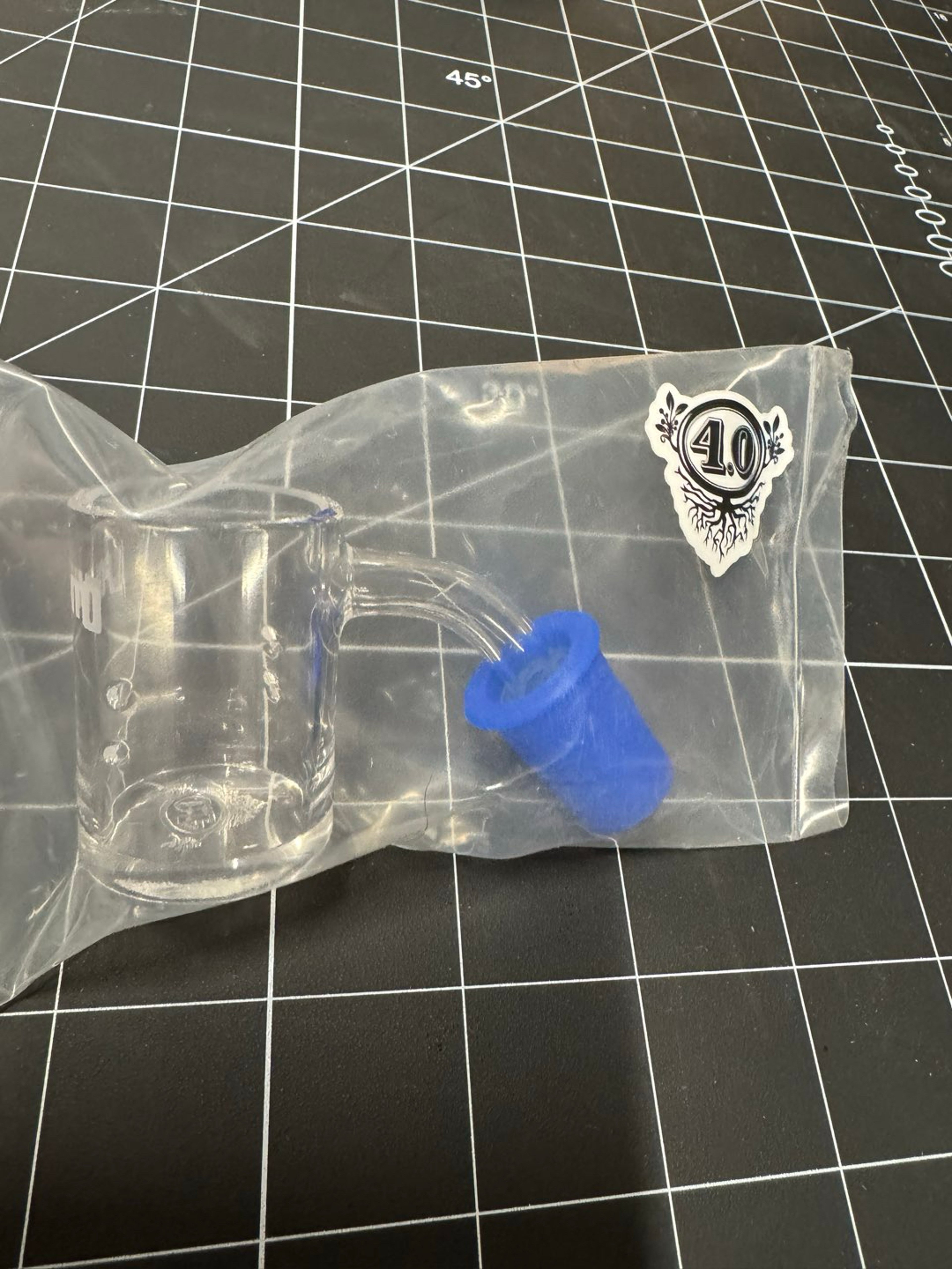 Preview pic of (New) E Ross 4.0 glass T4 XL 30mm quartz banger 14/45