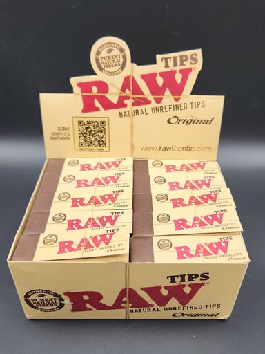 Preview pic of RAW NATURAL UNREFINED TIPS - BOX OF 50