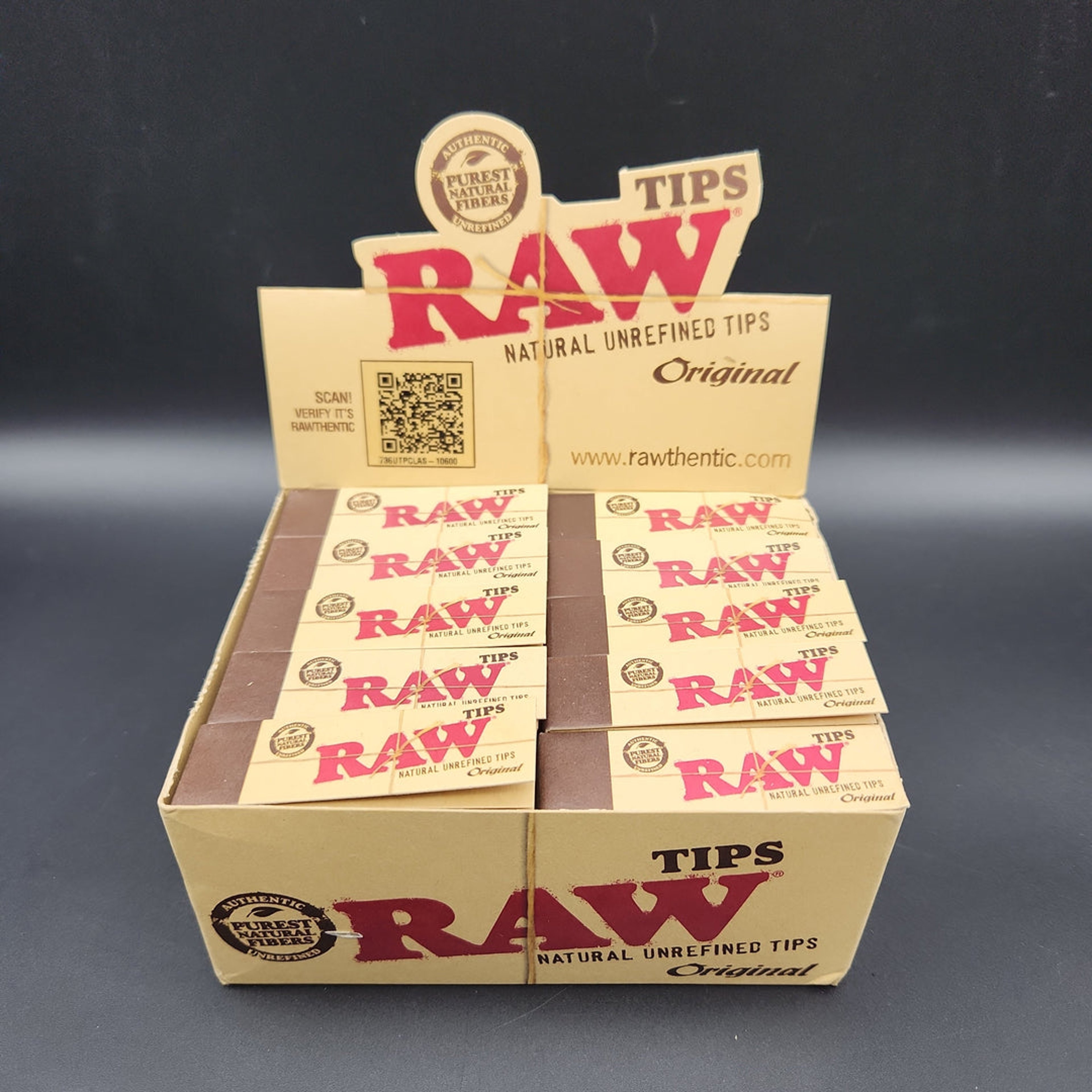 RAW NATURAL UNREFINED TIPS - BOX OF 50 image 0