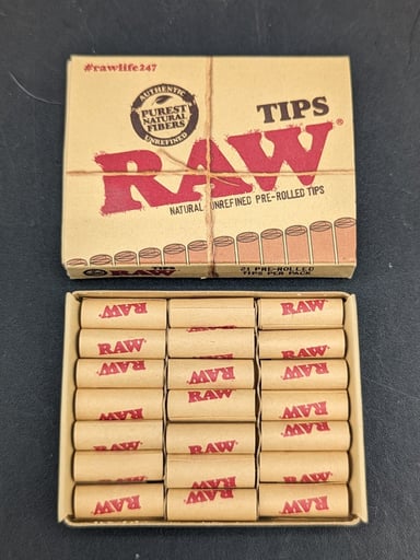 Preview pic of ($2) RAW NATURAL UNREFINED PRE-ROLLED TIPS | 21 PIECES