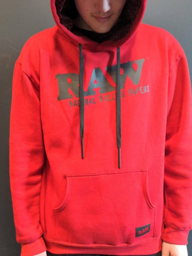 Preview pic of (Black or Red) RAW HOODIE