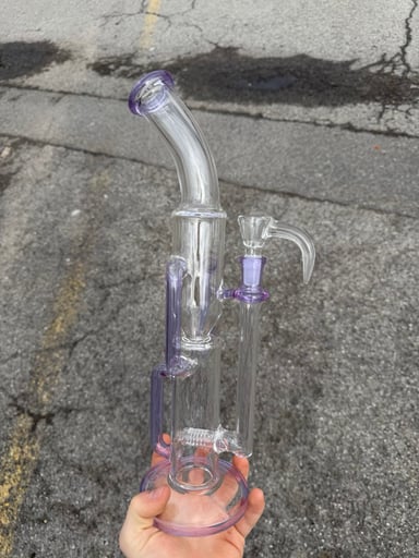 Preview pic of GREEK GLASS 16.5" RECYCLER 2.0 BONG