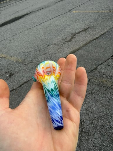 Preview pic of Sqwash glass rainbow spoon