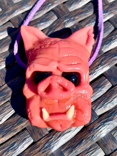 Preview pic of Grime Glass Pig Pendant