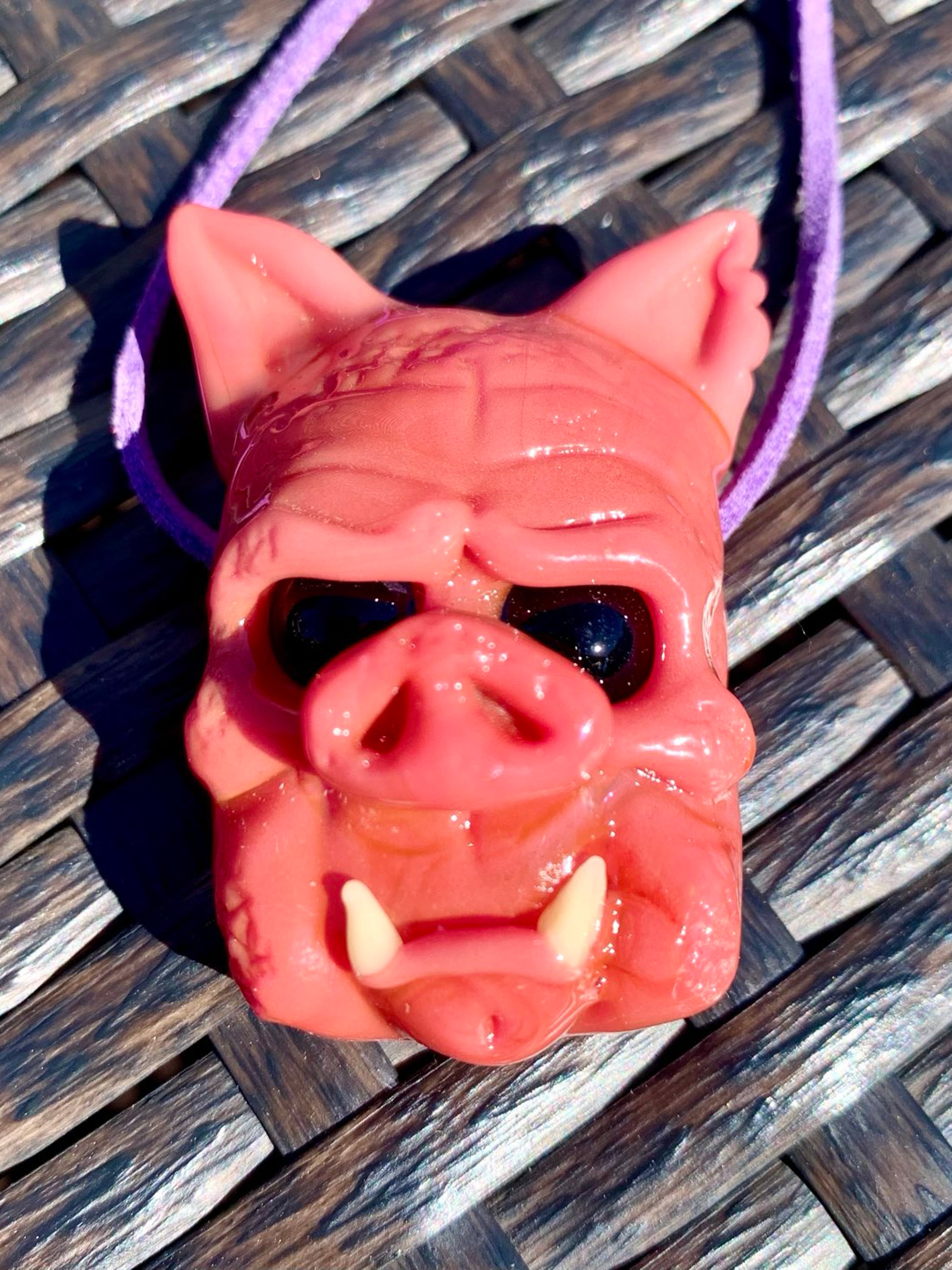 Preview pic of Grime Glass Pig Pendant