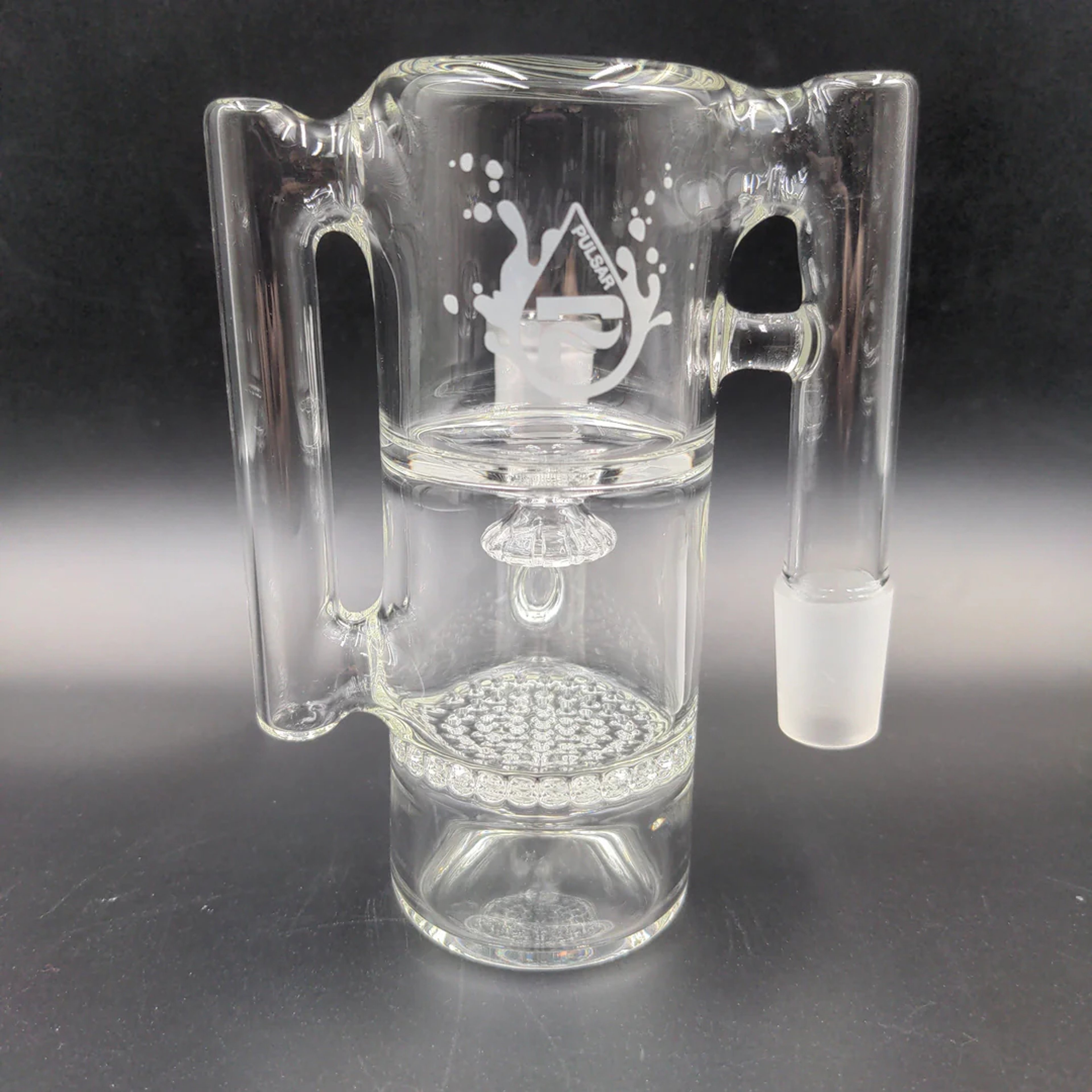 PULSAR HONEYCOMB/SHOWERHEAD RECYCLER ASH CATCHER - 18MM 90 DEGREES image 0