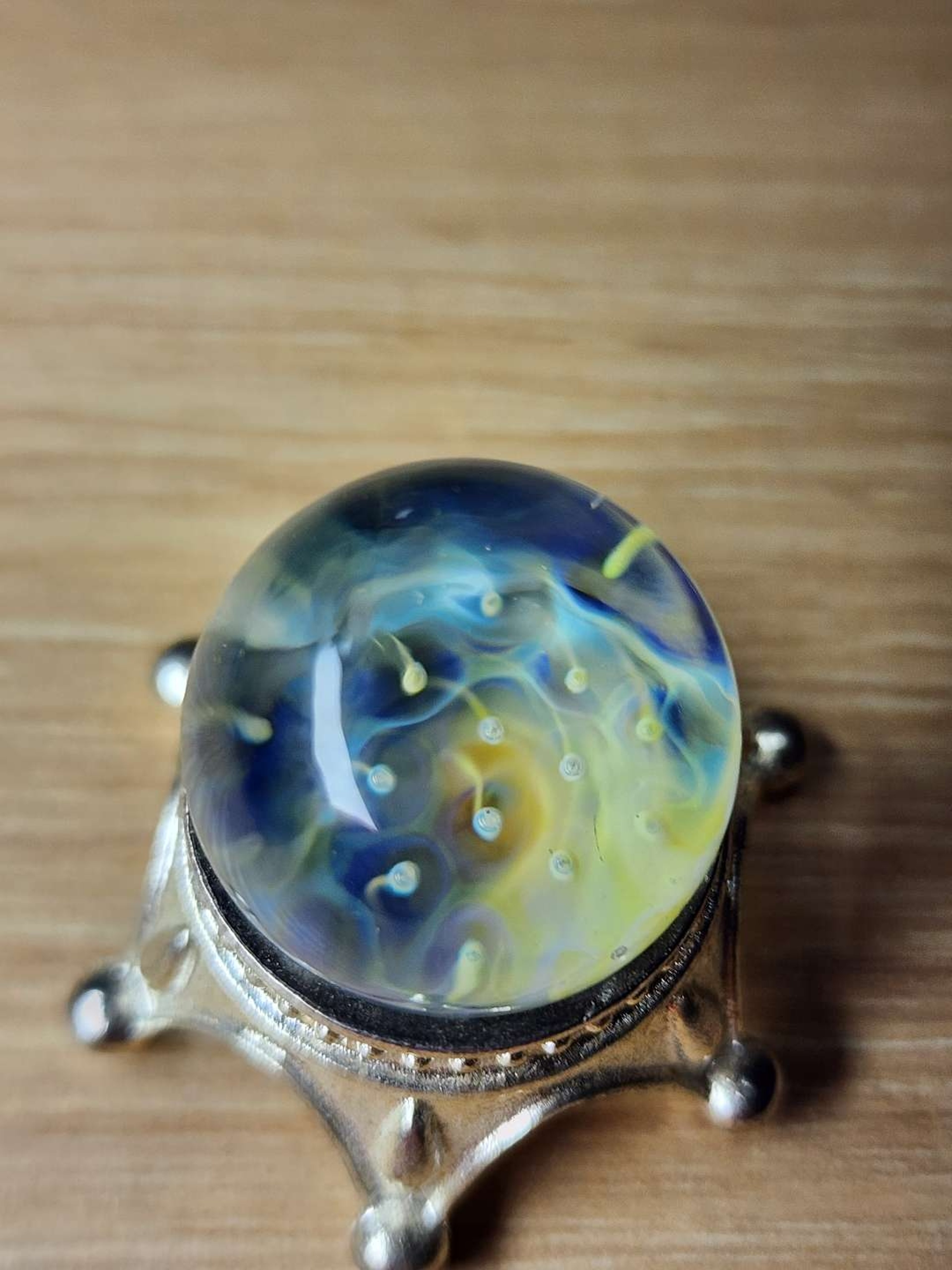 Preview pic of 1.4 inch fumed spiked marble