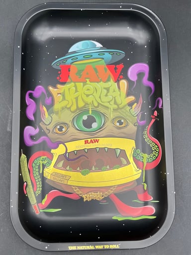 Preview pic of RAW® - ETHEREAL MONSTER ROLLING TRAY | 7" X 11"