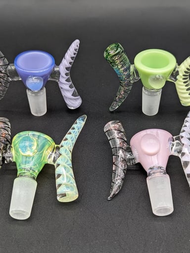 Preview pic of DUAL HANDLE WORKED GLASS 14MM SLIDES