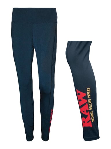 Preview pic of RAW HIGH WAISTED BLACK LEGGINGS