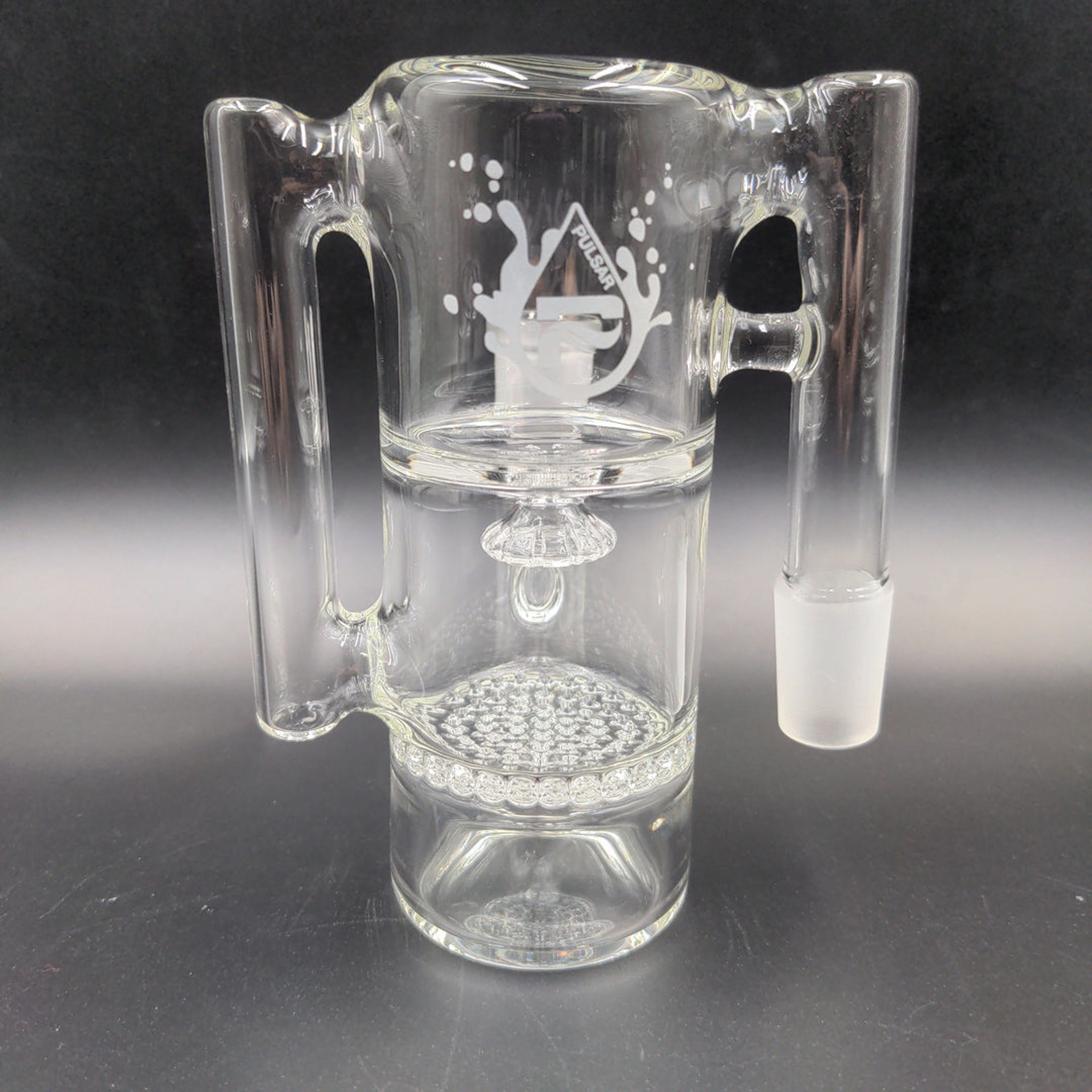 PULSAR HONEYCOMB/SHOWERHEAD RECYCLER ASH CATCHER - 18MM 90 DEGREES image 0