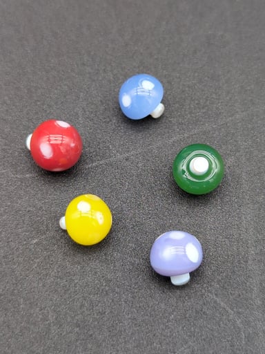 Preview pic of ($2) PULSAR BANGER INSERT BEAD - MUSHROOMS